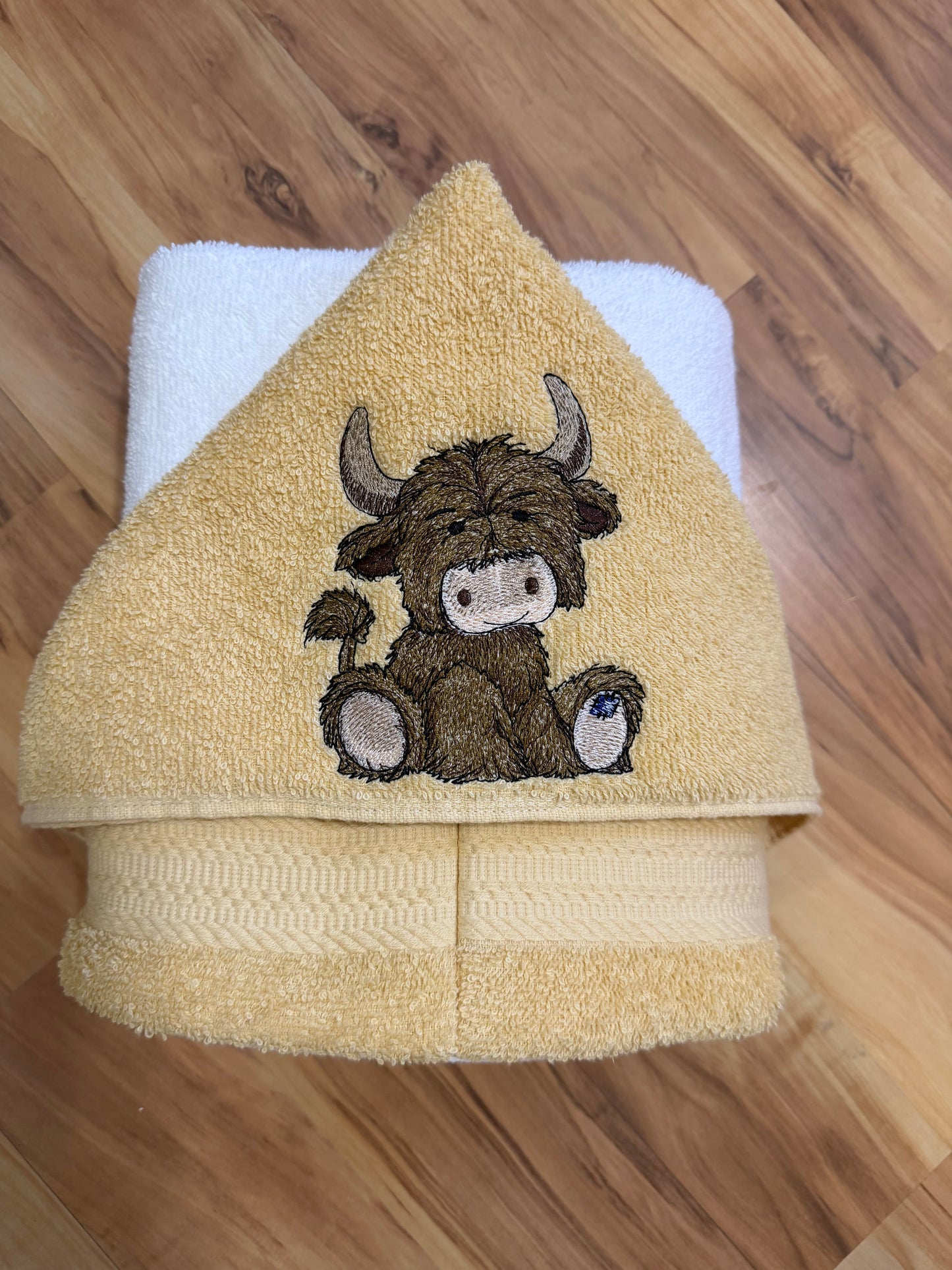 Highland Cow Hooded Towel for Children