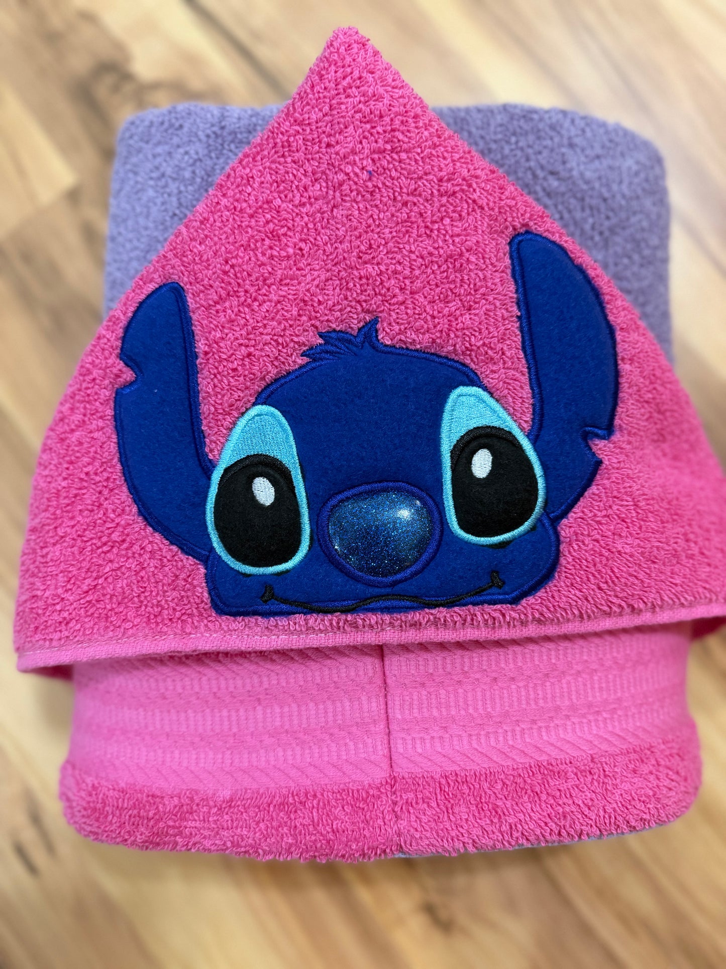 Blue Alien Hooded Towel for Children