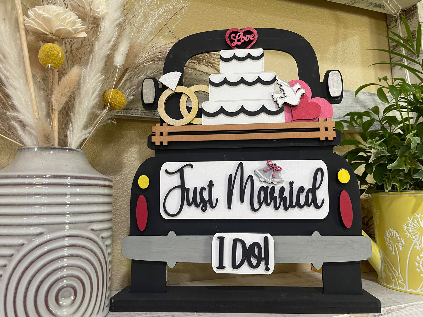 Interchangeable Truck Insert Just Married (INSERT ONLY!)