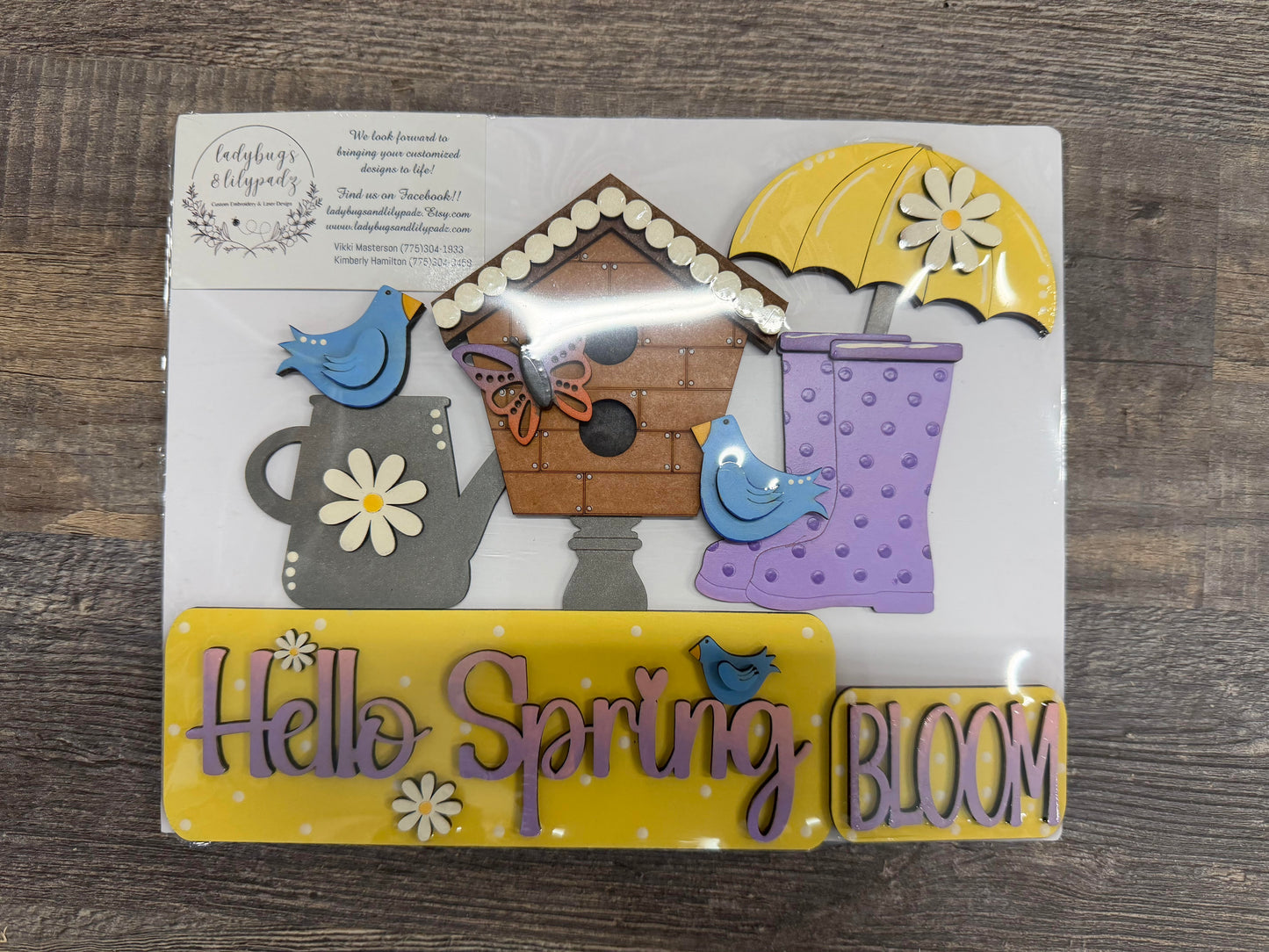 Interchangeable Truck Insert Hello Spring (INSERT ONLY!)