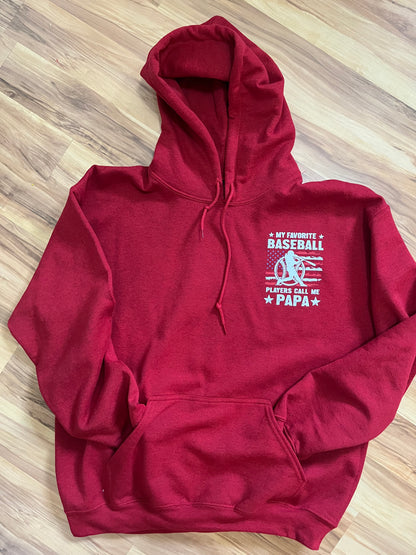 Papa Baseball Hooded Sweatshirt