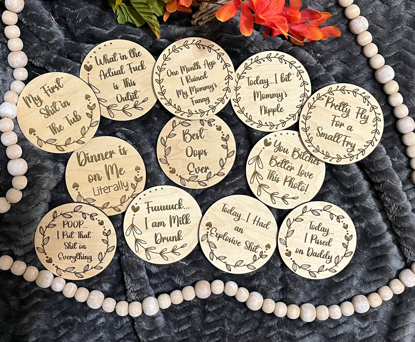 Fun Loving Snarky  Milestone Markers