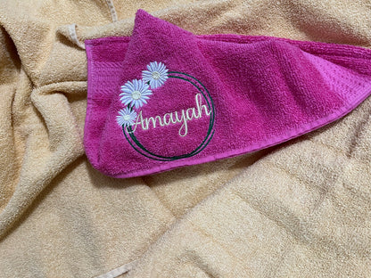 Custom Order for Cecilia Hooded Towel