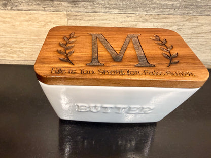 Butter Dish with Personalized Lid