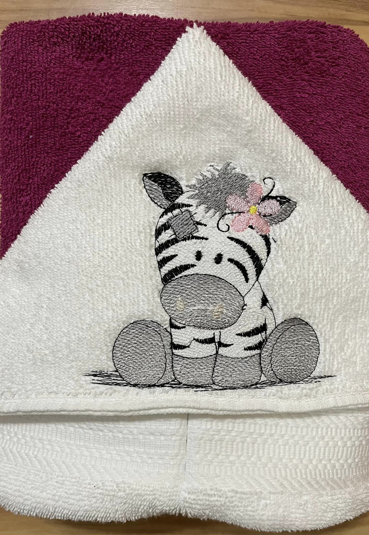 Zebra Hooded Towel for Children