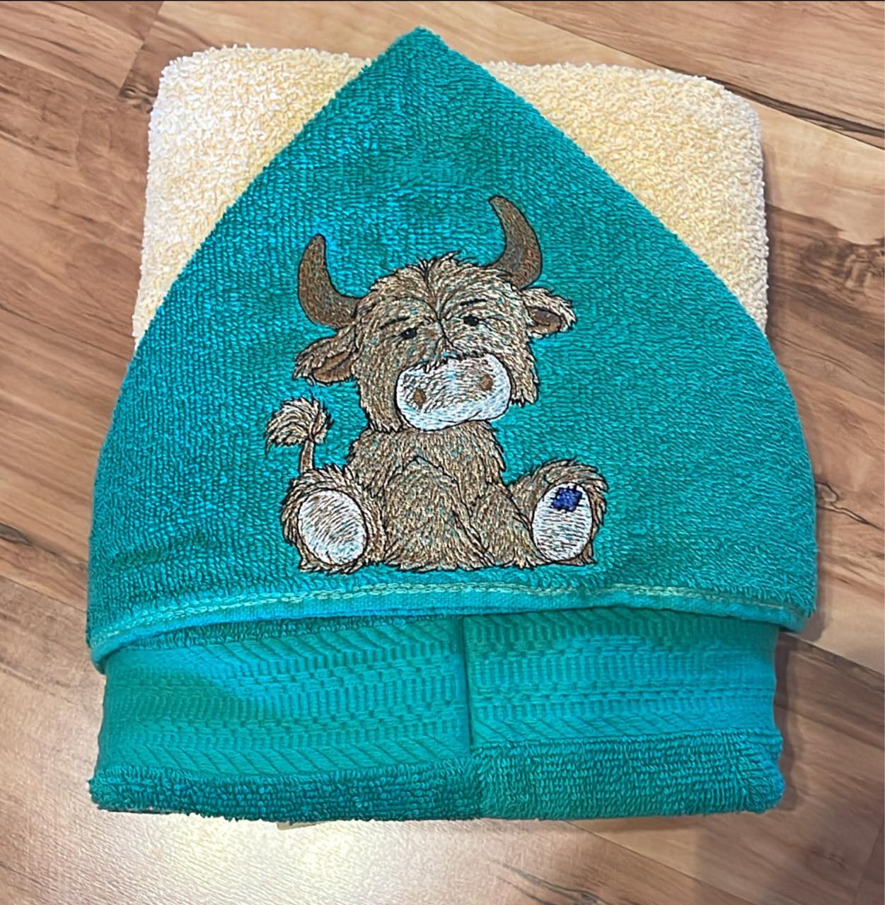 Highland Cow Hooded Towel for Children