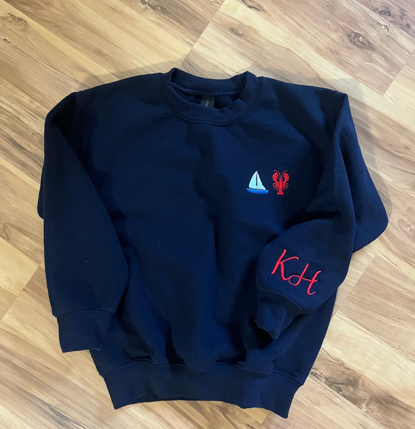 Custom Order for Stephanie Hat, Cup, 2 Crewneck Sweatshirts Embroidered