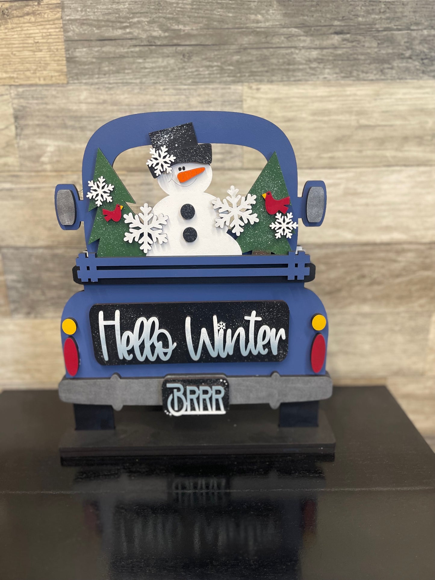 Interchangeable Truck Insert Hello Winter (INSERT ONLY!)