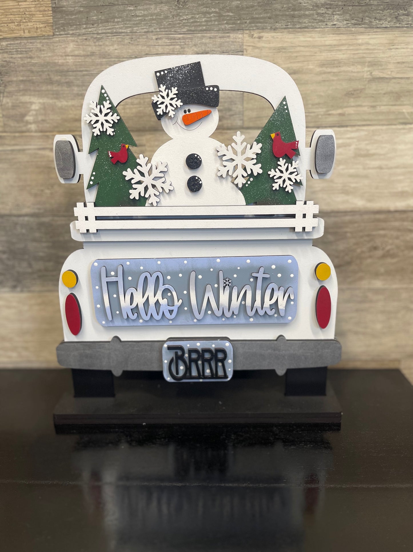 Interchangeable Truck Insert Hello Winter (INSERT ONLY!)