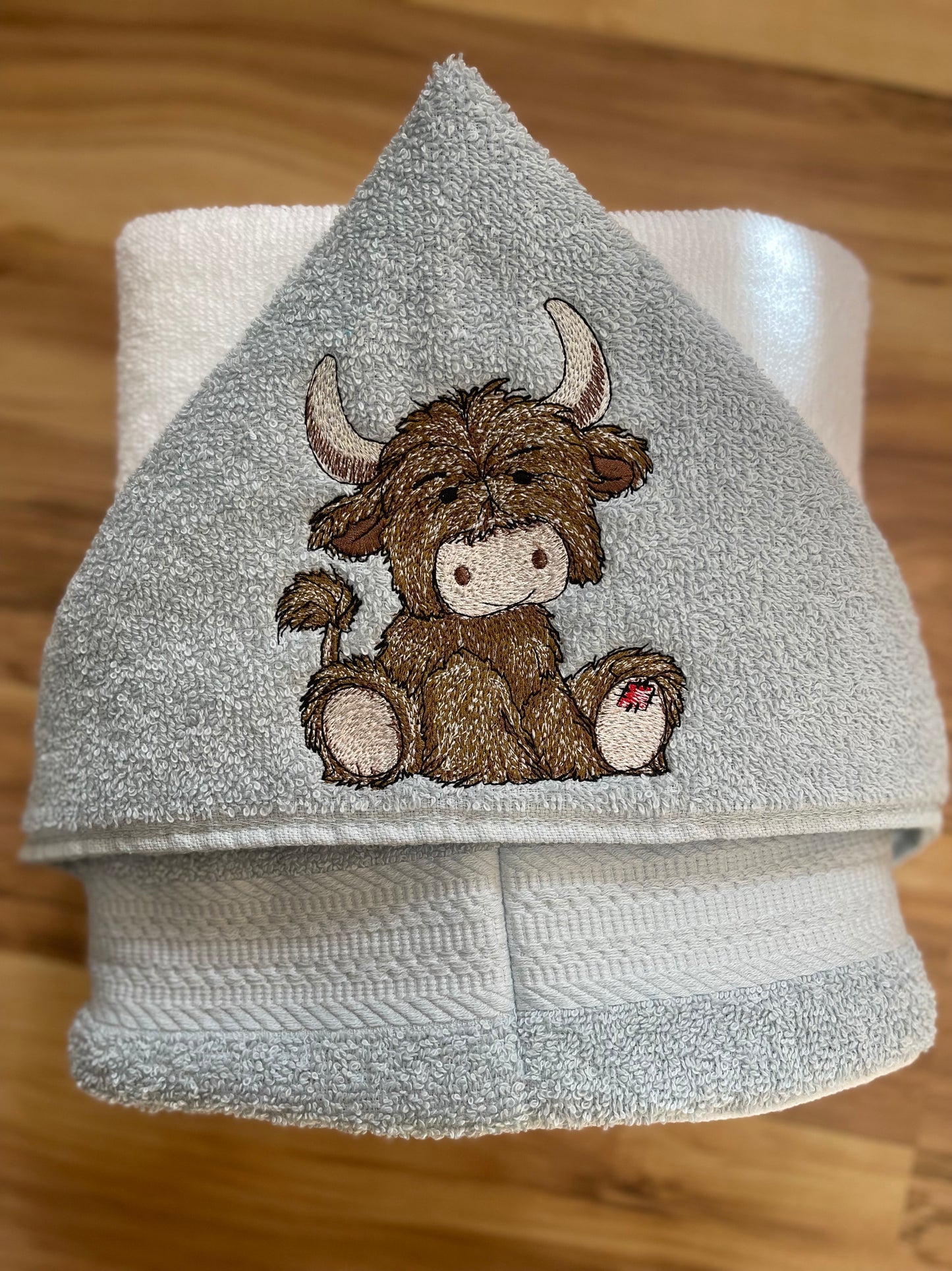 Highland Cow Hooded Towel for Children