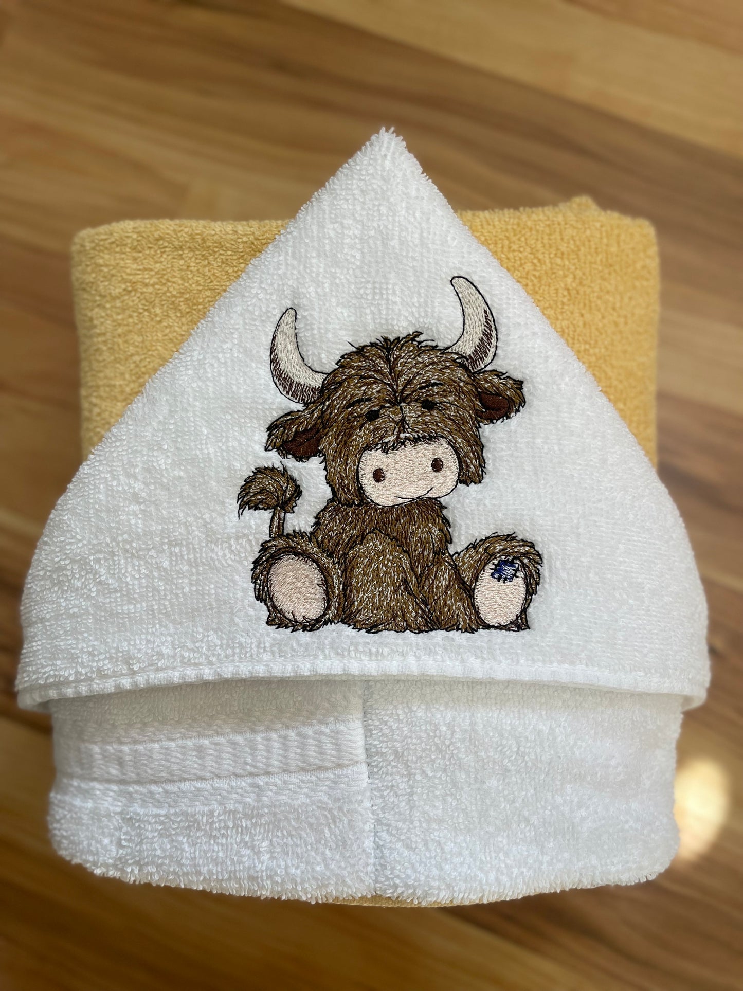 Highland Cow Hooded Towel for Children