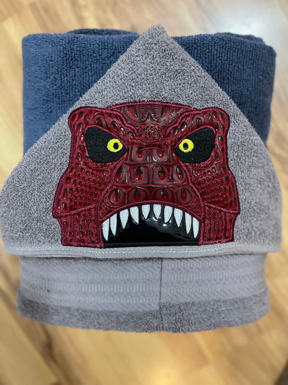 T-Rex Hooded Towel for Children