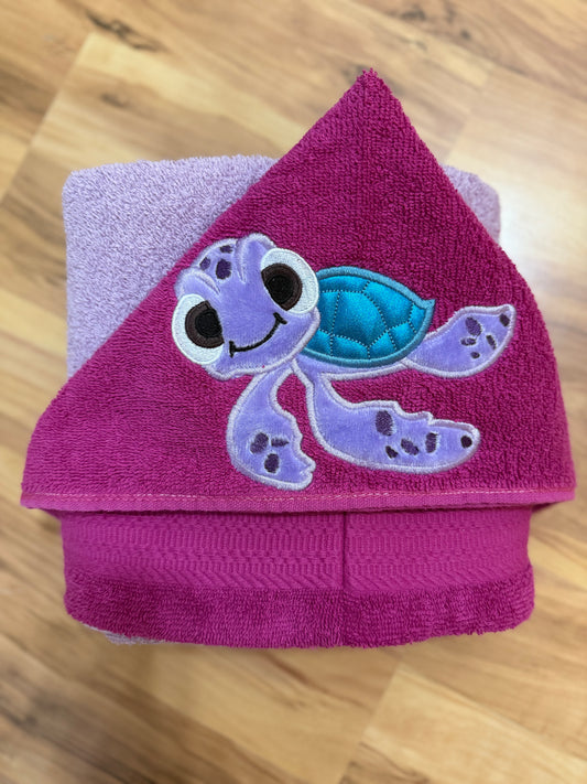 Turtle Hooded Towel for Children