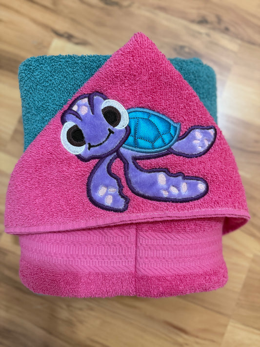 Turtle Hooded Towel for Children