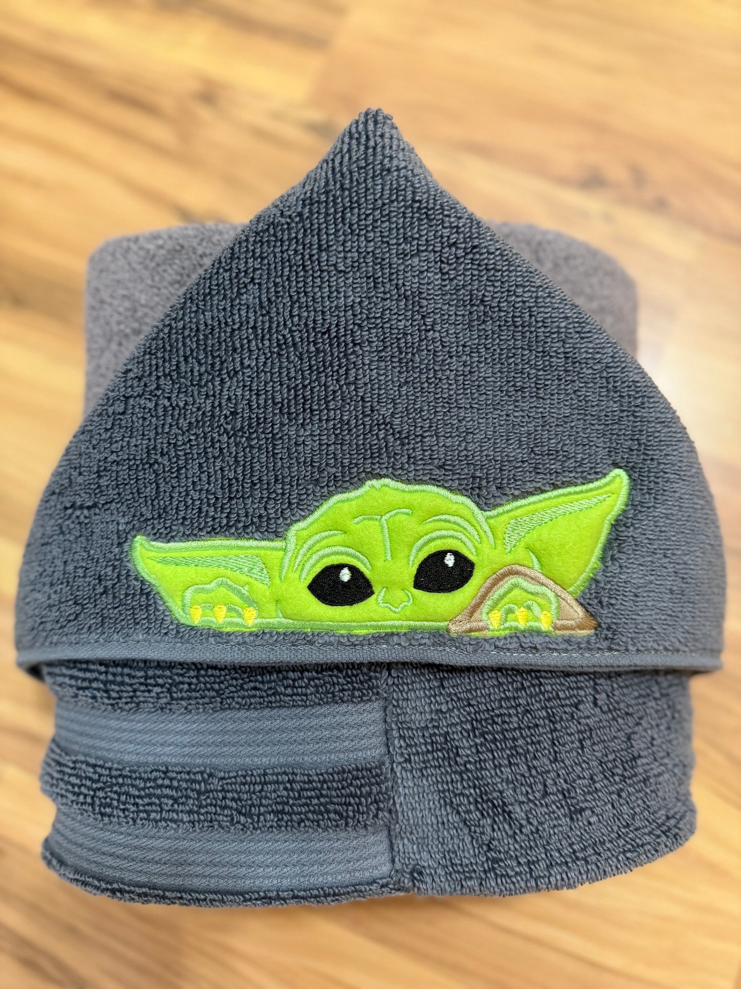 Green Child Hooded Towel for Children