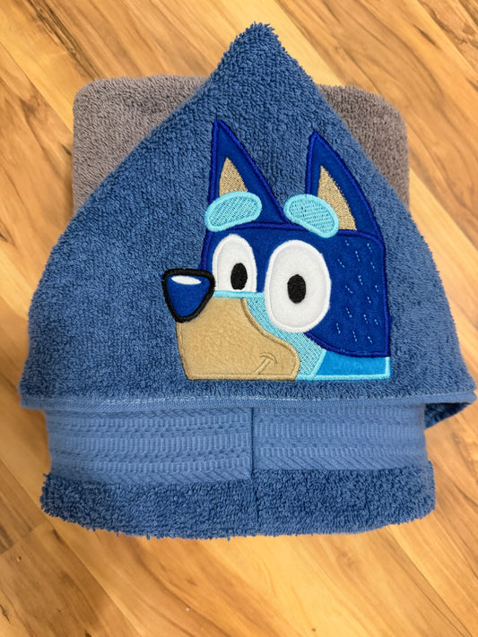 Blue Heeler Hooded Towel for Children