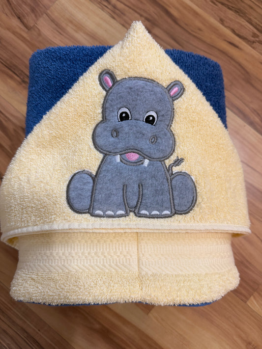 Hippo Hooded Towel for Children