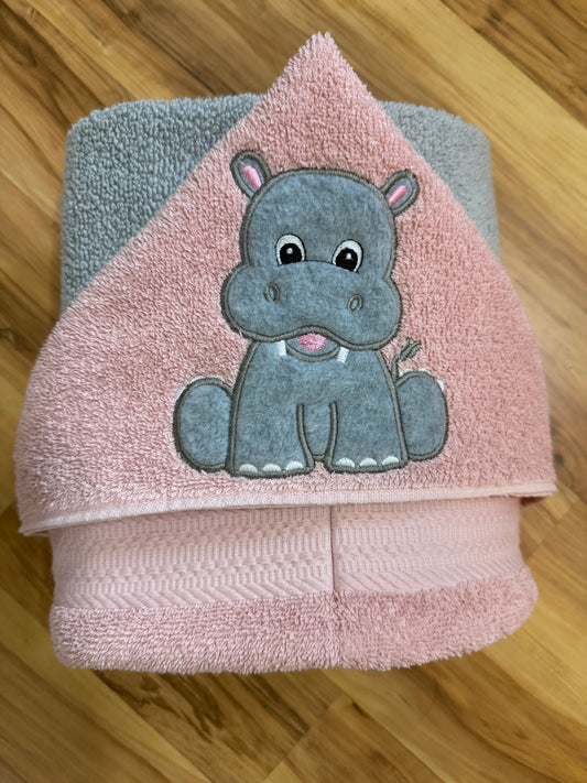 Hippo Hooded Towel for Children