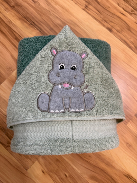 Hippo Hooded Towel for Children