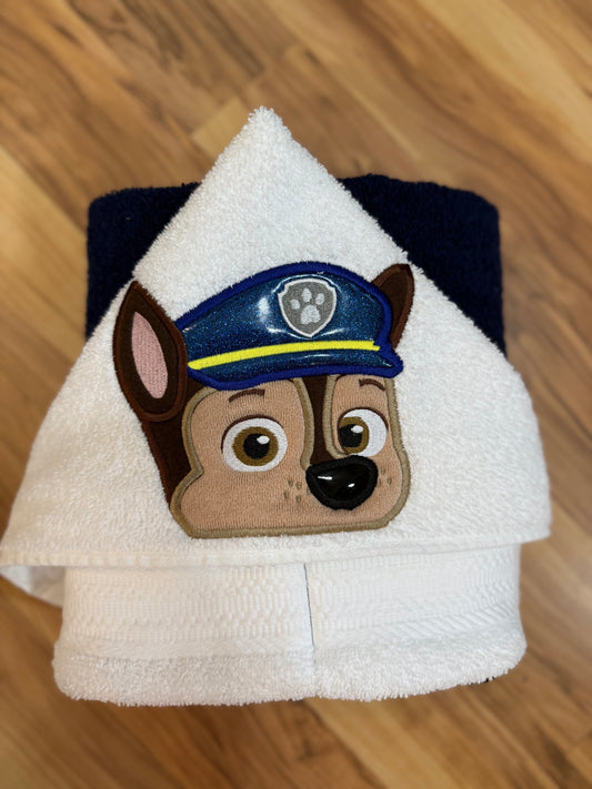 Cop Pup Hooded Towel for Children