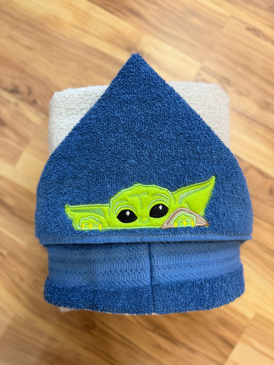 Green Child Hooded Towel for Children