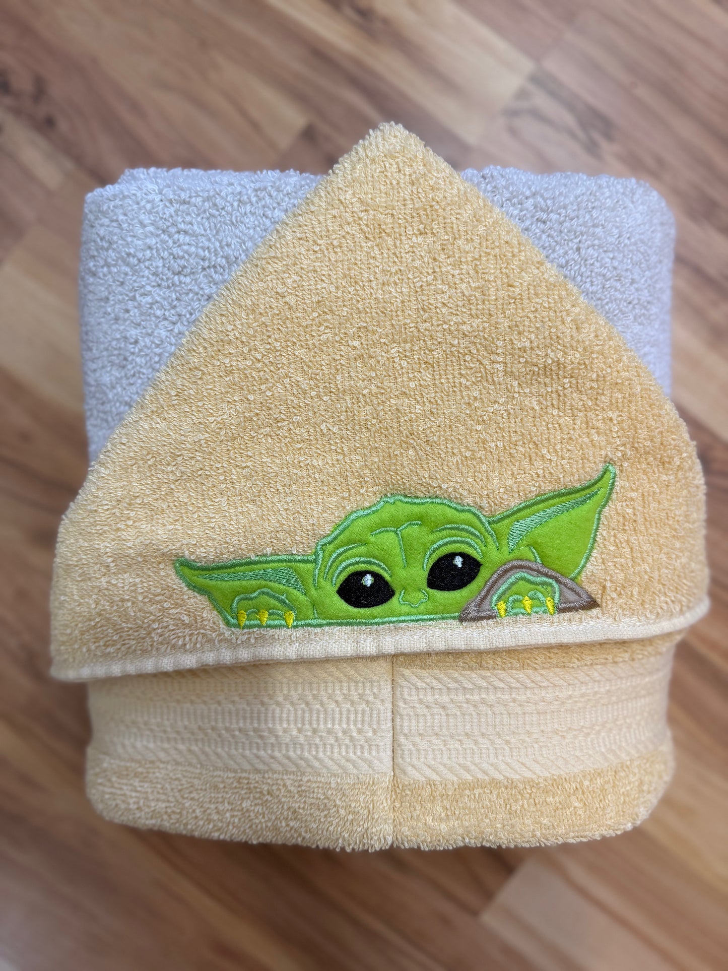 Green Child Hooded Towel for Children