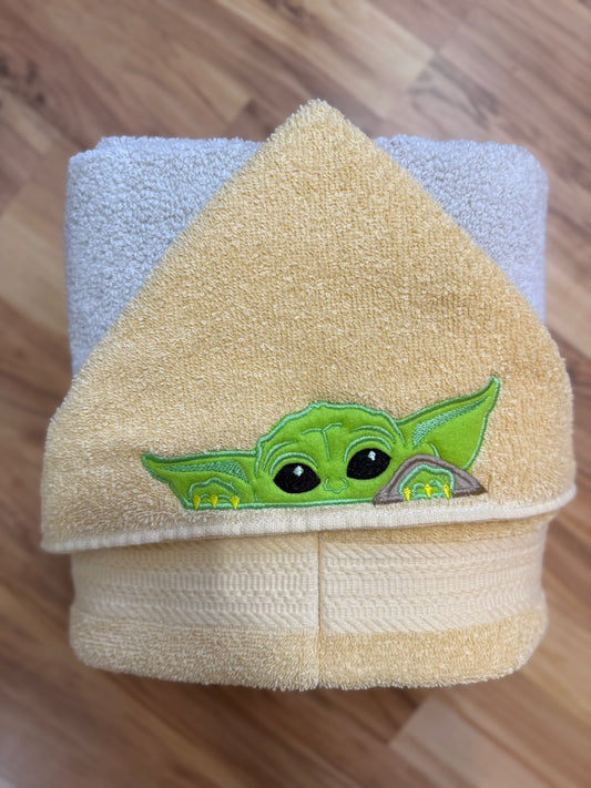 Green Child Hooded Towel for Children