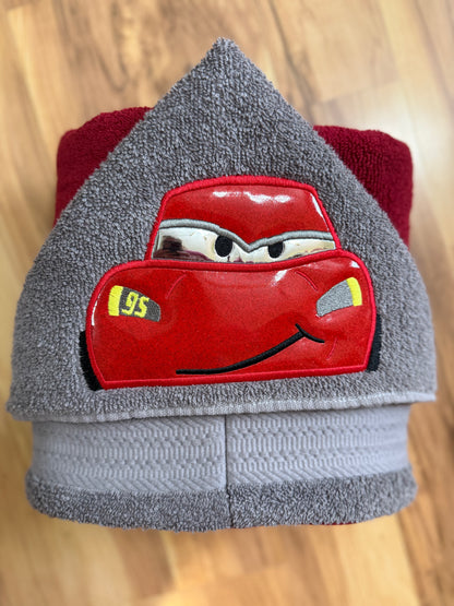 Race Car Hooded Towel for Children