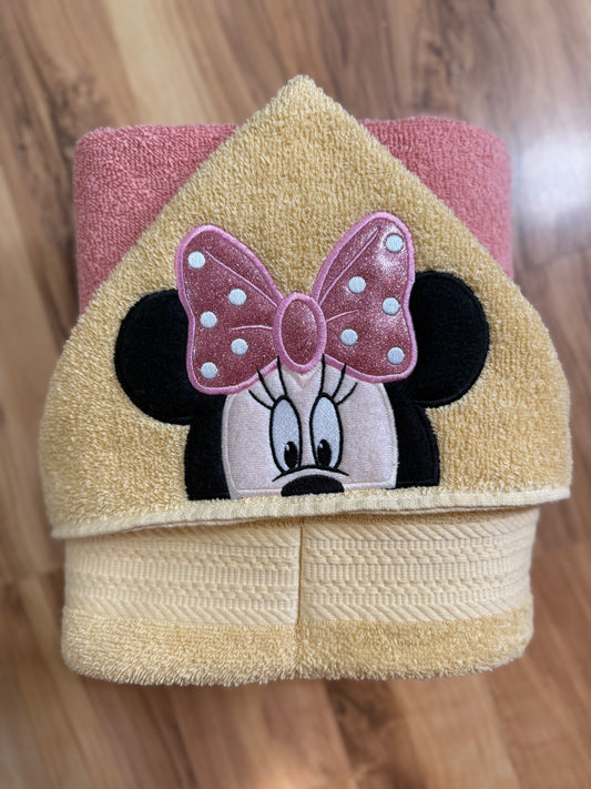 Girl Mouse Hooded Towel for Children