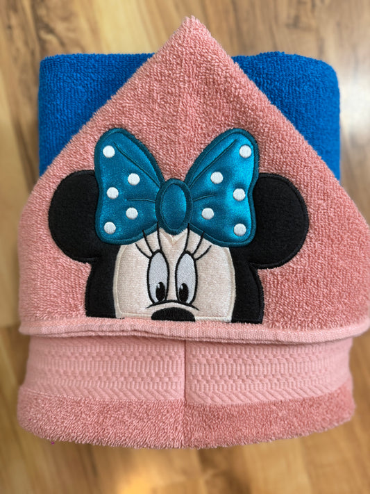 Girl Mouse Hooded Towel for Children