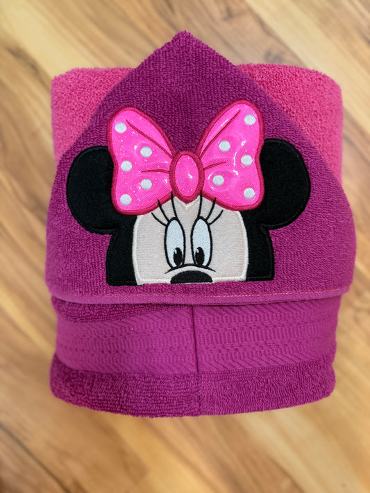 Girl Mouse Hooded Towel for Children