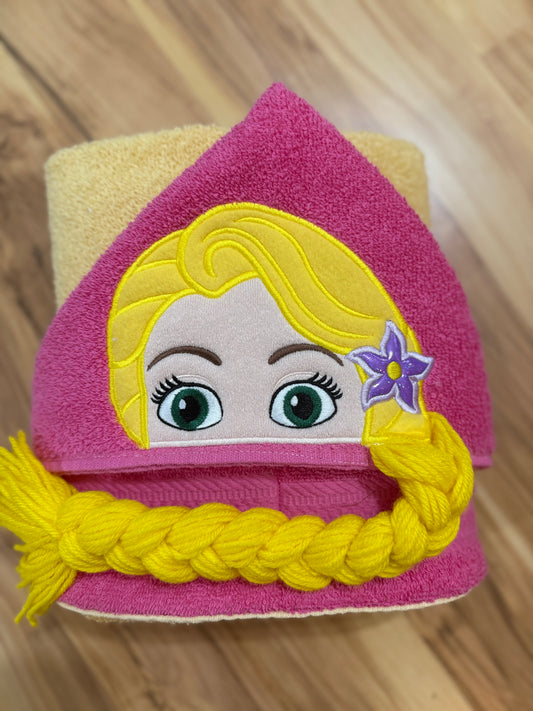 Long Haired Princess Hooded Towel for Children