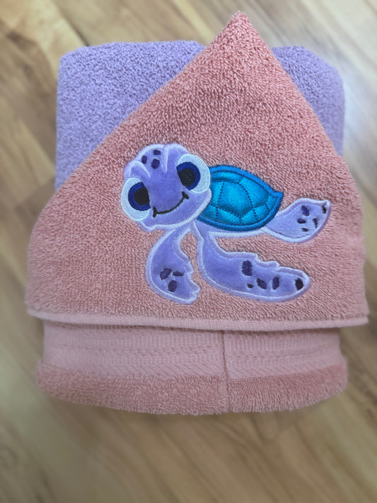 Turtle Hooded Towel for Children