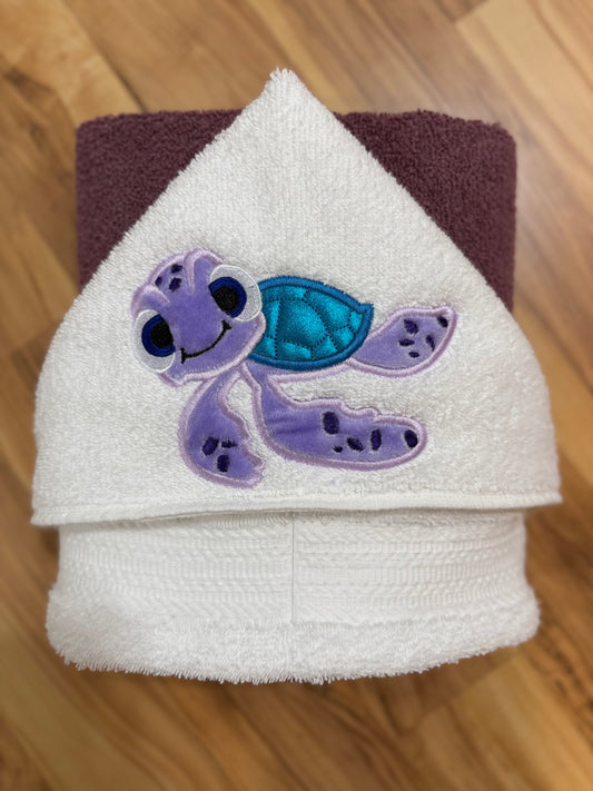 Turtle Hooded Towel for Children