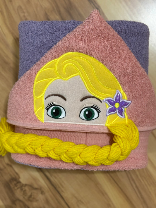 Long Haired Princess Hooded Towel for Children
