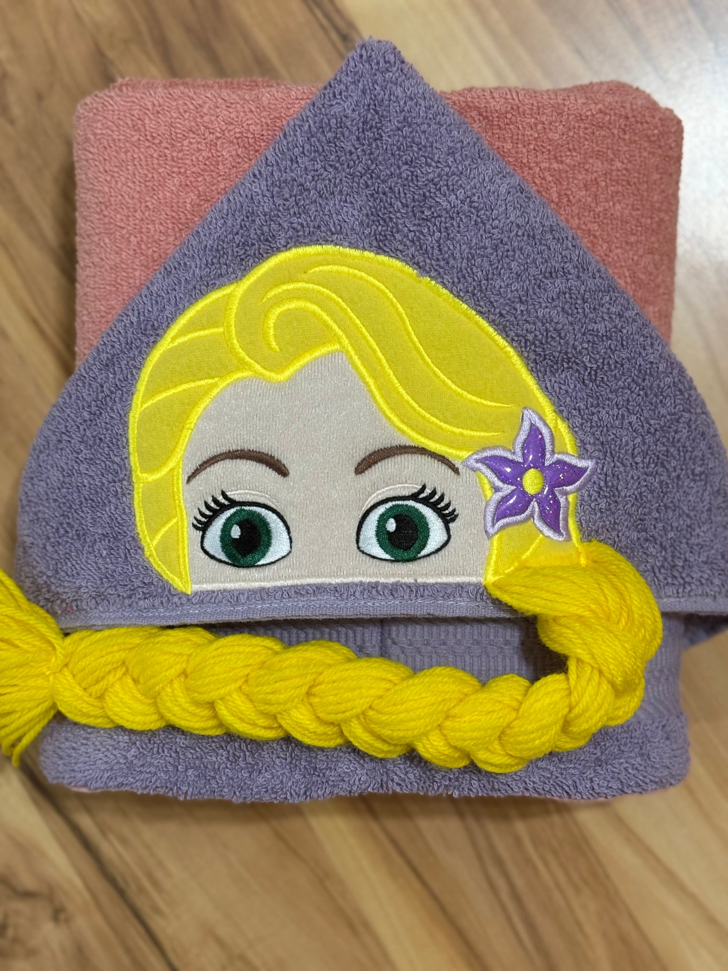 Long Haired Princess Hooded Towel for Children