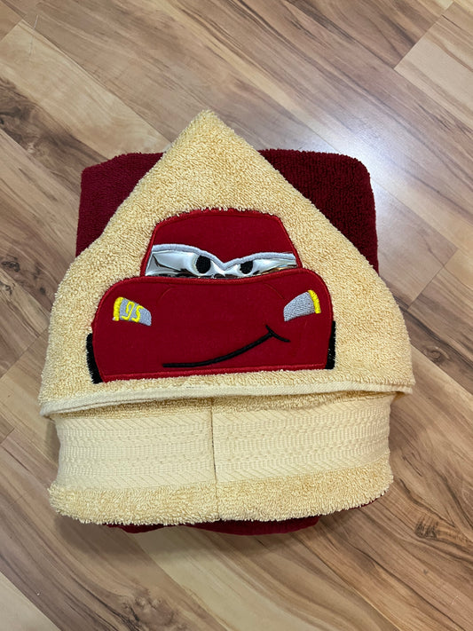 Race Car Hooded Towel for Children