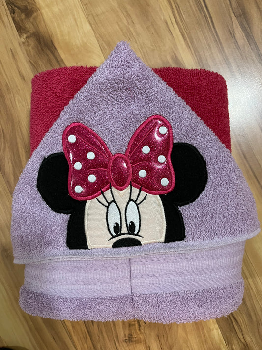 Girl Mouse Hooded Towel for Children