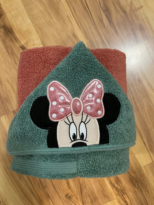 Girl Mouse Hooded Towel for Children
