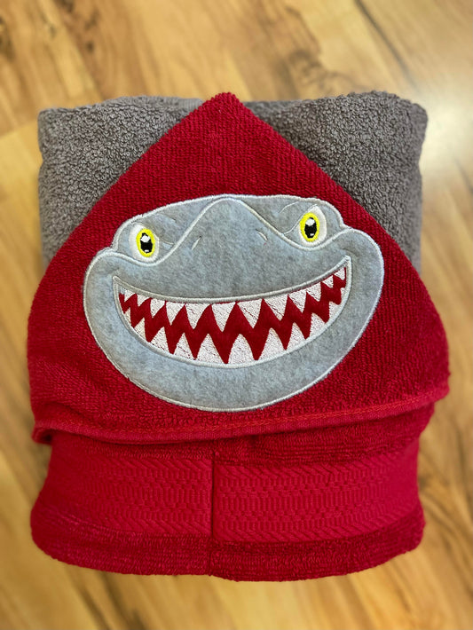 Children's Hooded Towel Shark