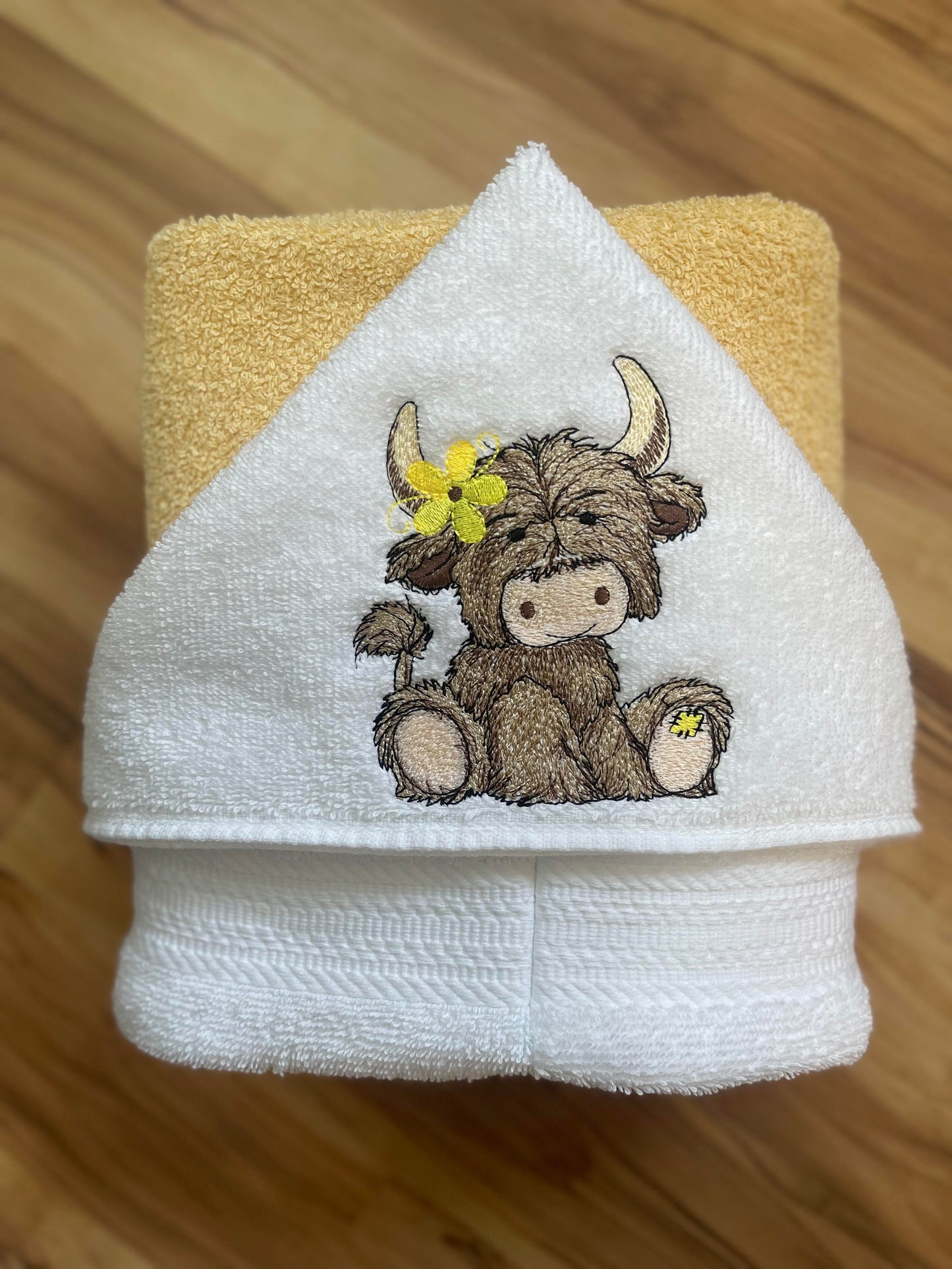 Highland Cow Hooded Towel for Children