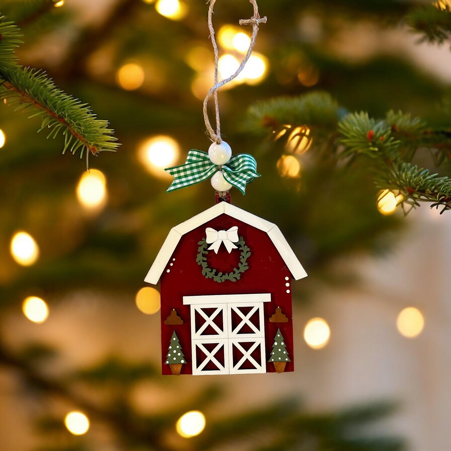 Christmas Barn Ornament