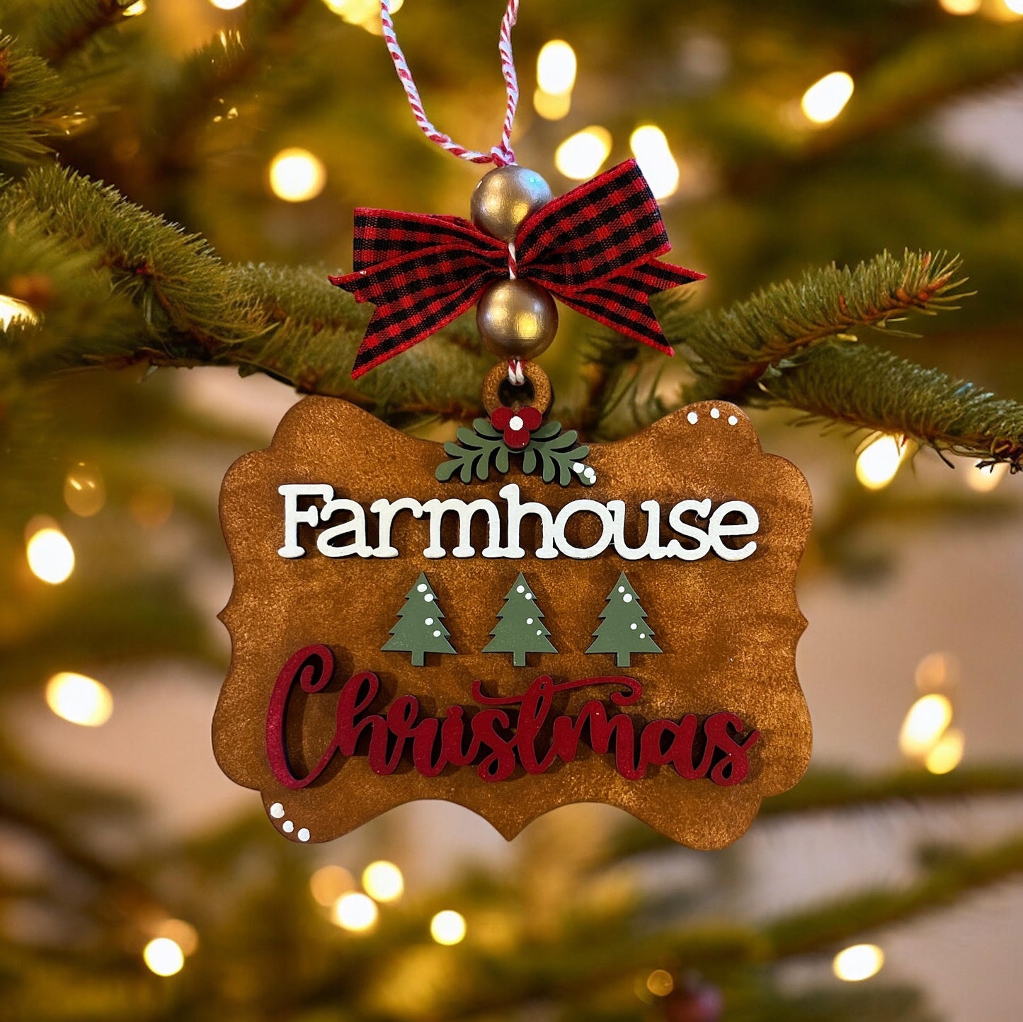 Farm House Christmas Ornament