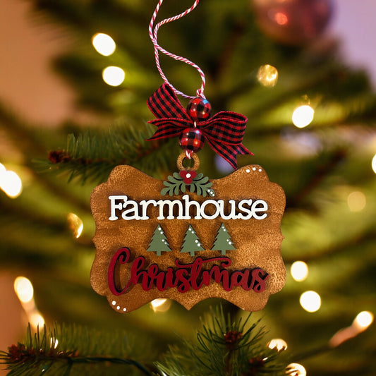 Farm House Christmas Ornament