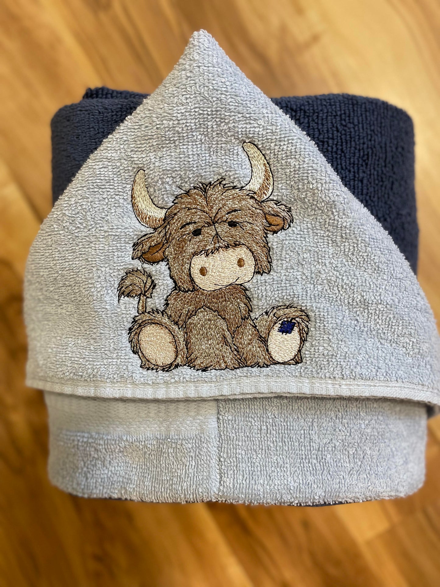 Highland Cow Hooded Towel for Children