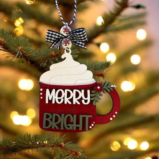 Merry and Bright Mug Ornament