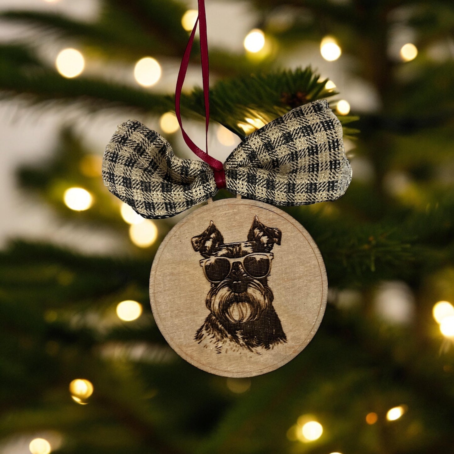 Schnauzer With Sunglasses Ornament