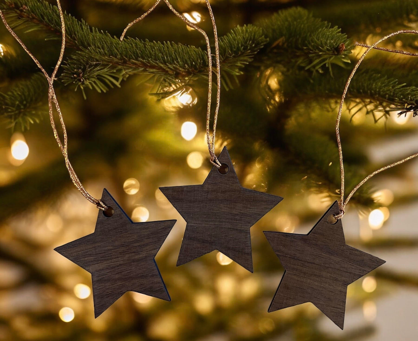 Wooden Stars Ornaments